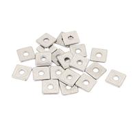 sourcing map Rondelle Plate M3 x 10 mm Acier Inoxydable carré plaque réparation 20pcs Ton argent