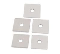 sourcing map Rondelle Plate M6 x 30 mm Acier Inoxydable carré plaque réparation Ton argent 5pcs