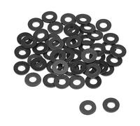 sourcing map Rondelle Plate Nylon Pour 4mm ID Vis Boulon 9mm OD 1mm épais 50Pcs