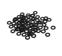 sourcing map Rondelle Plate Zinguée Entretoises Attaches M4 x 8mm x 0,8mm Noir 100Pcs