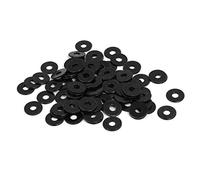 sourcing map Rondelle Plate Zinguée Entretoises Joints Attaches M3 x 10mm x 1mm Noir 100Pcs