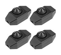 sourcing map Rotary Cord Switch AC 250V 2A Slide Control Lamp Dimmer 100-Watt Black Type Soudage 4pcs