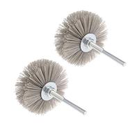 sourcing map Roue en nylon 240 Grains Brosse abrasive avec tête 6mm tige filetée 2 Pcs