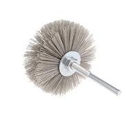 sourcing map Roue en nylon 240 Grains Brosse abrasive avec tête 6mm tige filetée