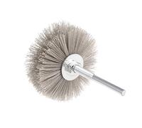 sourcing map Roue en nylon 320 Grains Brosse abrasive avec tête 6mm tige filetée