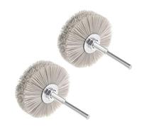 sourcing map Roue en nylon 600 Grains Brosse abrasive avec tête 6mm tige filetée 2 Pcs