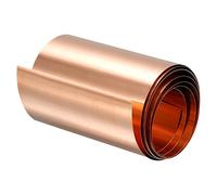 sourcing map Rouleau de feuille de cuivre mince, 0,1 x 60 x 1000 mm, feuille de cuivre pur pour travaux manuels, réparations électriques, mise à la terre