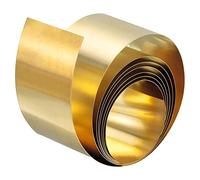 sourcing map Rouleau de feuille de laiton, 0,2 x 30 x 1000 mm, bande de laiton dorée pour travaux manuels, réparations électriques, mise à la terre