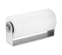 sourcing map Rouleau de guidage pour porte coulissante en nylon de 10,2 cm avec support soudé en C, roulement à billes latéral pour porte coulissante de 4,8 cm de diamètre, blanc