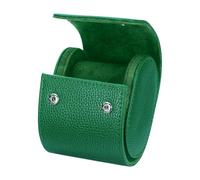 sourcing map Rouleau de montre de voyage portable en cuir à fente unique pour homme et femme, organiseur de rangement de montres avec coussins amovibles pour voyage, rangement à domicile, vert texturé