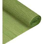 sourcing map Rouleau de papier crépon - 2,3 m de long - 50,8 cm de large - Pour cérémonie de mariage - Décoration de grands festivals - Vert olive