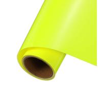 sourcing map Rouleau de vinyle de transfert thermique jaune fluorescent, 30,5 cm x 1,5 m, thermocollant pour décalcomanie, panneaux, scrapbooking, bricolage, décoration de la maison