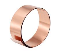 sourcing map Rouleau Feuille Cuivre Plaque Bobine Métal 1000mm x 50mm x 0.2mm