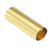 sourcing map Rouleau Feuille Laiton Plaque Bobine Métal 1000mm x 100mm x 0.02mm