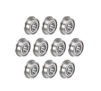 sourcing map Roulement à Billes à Bride MF115ZZ 5 x 11 x 4mm Blindage Chrome Acier Roulements 10Pcs