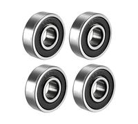 sourcing map Roulement à Billes Gorge profonde 6201-2RS Scellé 12mmx32mmx10mm Carbone Acier 4pcs