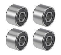 sourcing map Roulement à Billes Gorge Profonde Rainure 8 x 22 x 14mm Alésage Double Scellé Chrome Acier Z2 608-14-2RS 4Pcs