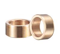 sourcing map Roulements à Douille 16mm Alésage 22mm OD 10mm Longueur Coulé Laiton Autolubrifiant Bagues 2pcs