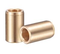 sourcing map Roulements à Douille 8mm Alésage 12mm OD 20mm Longueur Coulé Laiton Autolubrifiant Bagues 2pcs