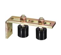 sourcing map Roulette de portail réglable, rouleau de portail coulissant en nylon de 4,1 cm avec support en forme de L, ensemble de support de guide de roulette de portail pour portail coulissant noir