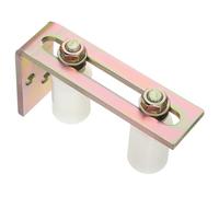 sourcing map Roulette de portail réglable, roulette de portail coulissant en nylon de 61 mm avec support en forme de L, ensemble de support de guide de roulette de portail pour portail coulissant