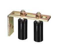 sourcing map Roulette de portail réglable, roulette de portail coulissant en nylon de 7,6 cm avec support en forme de L, ensemble de support de guide de roulette de portail pour portail coulissant