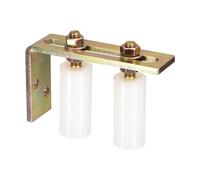 sourcing map Roulette de portail réglable, roulette de portail coulissante en nylon de 7,6 cm avec support en forme de L, ensemble de support de guide de roulette de portail pour portail coulissant