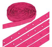 sourcing map Ruban à bouton-pression de 7,6 m en plastique polyester pour couture, loisirs créatifs, vêtements, tissu, couture, magenta