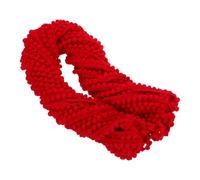 sourcing map Ruban à franges en nylon pour loisirs créatifs, couture, rideaux, vêtements, décoration d'intérieur, 18 m, rouge vif