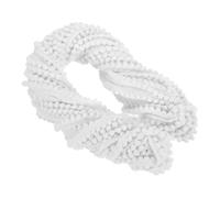sourcing map Ruban à franges en nylon pour loisirs créatifs, couture, rideaux, vêtements, décoration d'intérieur, 18 m, blanc