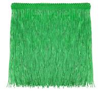 sourcing map Ruban à franges en polyester pour couture, loisirs créatifs, vêtements, abat-jour, 4,6 m x 20,3 cm, vert