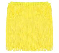 sourcing map Ruban à franges en polyester pour couture, loisirs créatifs, vêtements, abat-jour, 9,1 m x 20,3 cm, jaune