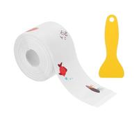 sourcing map Ruban adhésif à calfeutrer 3,8 cm x 3,2 m Poisson | Bande d'étanchéité étanche en PVC flexible avec outil d'étanchéité pour salle de bain, baignoire, toilettes, évier, comptoir