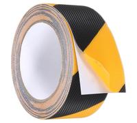 sourcing map Ruban adhésif en caoutchouc antidérapant avec texture imperméable et non abrasive pour outils de bricolage, marches d'escalier intérieures et extérieures, rampe - Jaune, noir