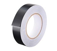 sourcing map Ruban adhésif en feuille d'aluminium noir mat non réfléchissant 25 mm x 50 m pour chauffage, climatisation, étanchéité, patch chaud et blocage de la lumière
