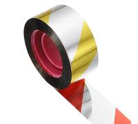 sourcing map Ruban adhésif réfléchissant pour oiseaux - 60 m x 2,4 cm - Ruban réfléchissant au laser - Pour jardin, ferme, maison - 1 rouleau - Jaune argenté