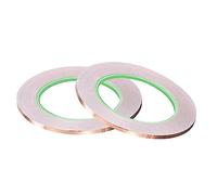 sourcing map Ruban Conducteur Double Face Ruban Feuille Cuivre 3mm x 30m/98.4pied pour Guitare Artisanat Blindage EMI Réparations Électriques 2pcs