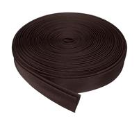 sourcing map Ruban de biais en satin à double pli pour couture, 1,9 cm x 9,1 m, ruban de biais continu pour matelassage, couverture, couture, ourlet, passepoil en tissu, loisirs créatifs, café foncé