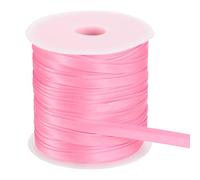 sourcing map Ruban de biais en satin pré-plié à double pli pour couture, matelassage, ourlet, loisirs créatifs, 1,9 cm x 40,7 m, rose foncé