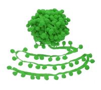 sourcing map Ruban de bordure à pompons de 4,8 m de large, 2,5 cm de large, vert fruit à franges à coudre pour loisirs créatifs, rideaux, vêtements, oreillers, décoration d'intérieur, 13 mm