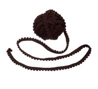 sourcing map Ruban de bordure à pompons de 7,4 m de large, 1 cm de large, marron foncé, pour couture, loisirs créatifs, rideaux, vêtements, oreillers, décoration d'intérieur, 5 mm