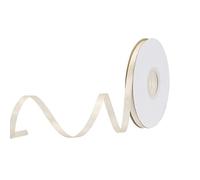 sourcing map Ruban de satin gros grain fin et solide en soie pour bouquet de mariage, Saint-Valentin, emballage cadeau, boîte à gâteaux, nœuds, lin, blanc 6 mm x 23 m