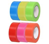 sourcing map Ruban de signalisation, ruban de marquage non adhésif en plastique néon de 2,5 cm x 240 m pour la chasse aux arbres, les limites des zones dangereuses, ruban de marquage multicolore