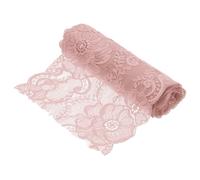 sourcing map Ruban en dentelle rose à motif floral pour loisirs créatifs, emballage cadeau, bouquets, décoration de mariage et couture 18 cm de large