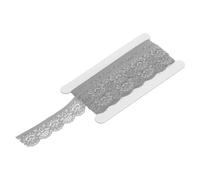 sourcing map Ruban en dentelle vintage au crochet - 2,5 cm x 4,6 m - Gris moyen - Pour bricolage, scrapbooking, vêtements, tissu, décoration de mariage, emballage cadeau