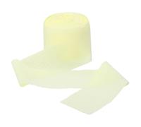 sourcing map Ruban en mousseline de soie froissé jaune clair de 3,8 cm fait à la main pour bouquet de fleurs, emballage cadeau, bricolage, mariage