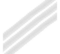 sourcing map Ruban en tissu tressé Blanc 1,3 cm x 12,7 m | Garniture de rideau en polyester pour loisirs créatifs, couture, accessoires, costume, décoration de la maison
