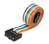 sourcing map Ruban multicolore IDC 10broches fil télévision souple 48cm câble pontage 2,54mm