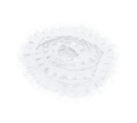 sourcing map Ruban plissé à 2 couches en mousseline de soie pour couture, loisirs créatifs, décoration de robe et décoration d'intérieur - Blanc - 5,8 m x 4 cm