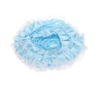 sourcing map Ruban plissé à 2 couches en mousseline de soie pour couture, loisirs créatifs, décoration de robe et décoration d'intérieur, 5,8 m x 4 cm, bleu